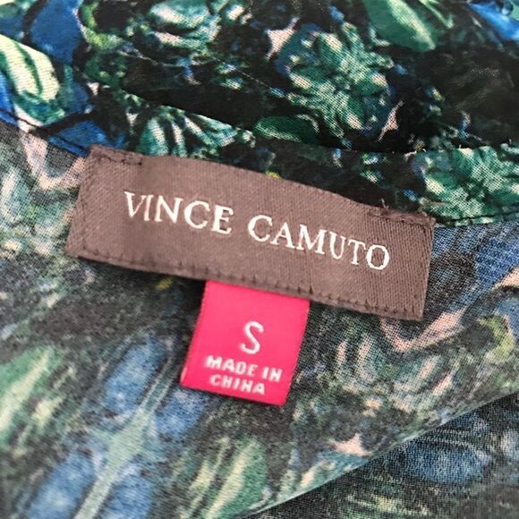 NEW! Vince Camuto Blue Sheer Long Sleeve Top Sz S - Picture 5 of 8